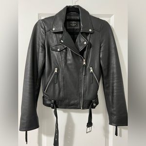 Zara Trafuluc Leather Biker Jacket (XS)